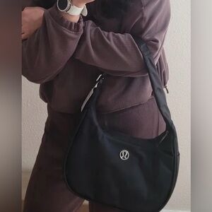 SOLD!!! Lululemon mini shoulder bag black big logo